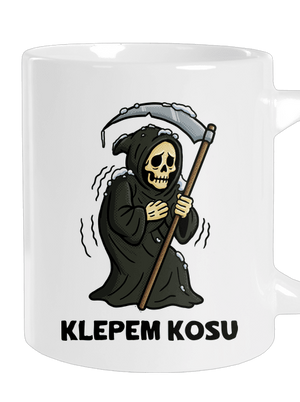 Klepem kosu veľký hrnček White