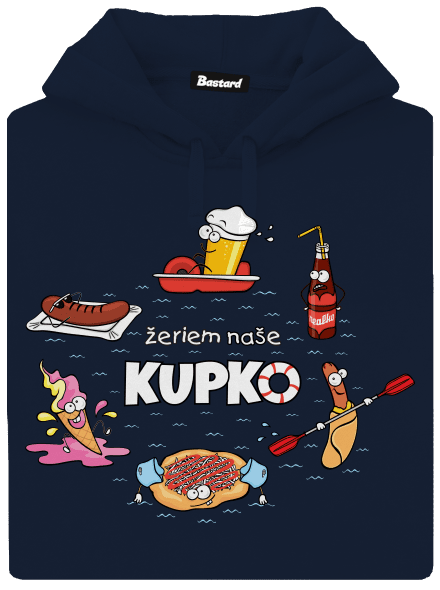 Slovenské kupko pánska mikina klokanka Navy