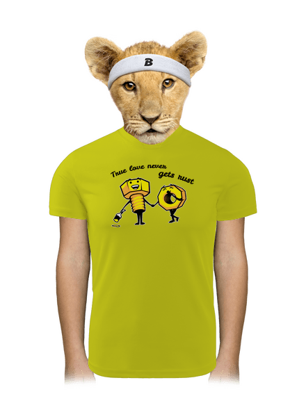 Pravá láska detské športové tričko Neon Yellow