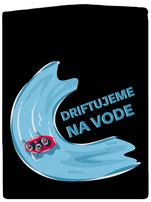 Driftujeme na vode dámska mikina na zips Black