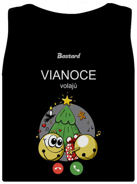 Vianoce volajú dámske tielko klasické Black