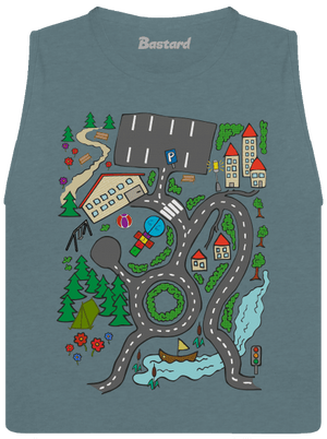 Cesta dámske tielko voľné Heather Deep Teal