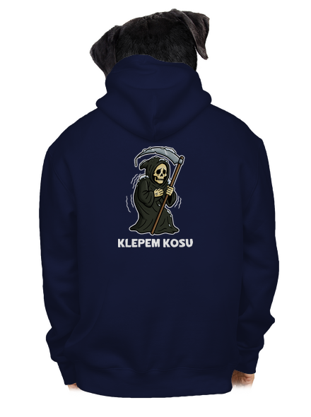 Klepem kosu pánska mikina na zips Navy