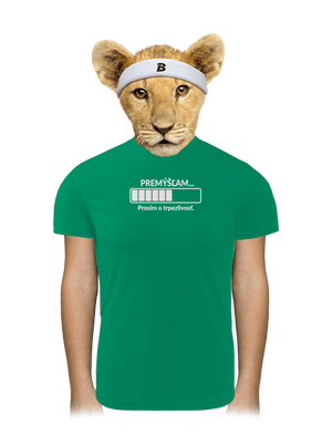 Premýšľam detské športové tričko Kelly Green Mal