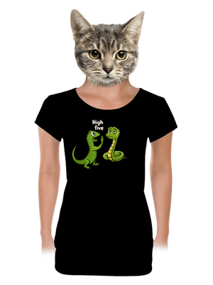 High Five dámske tričko s lemom Black