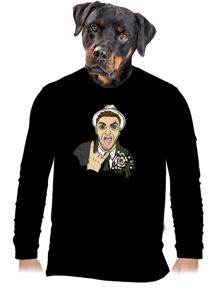 Rozlúčka so slobodou pánske dlhý rukáv Black