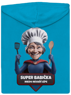 Super babička dámska mikina na zips Blue Atol