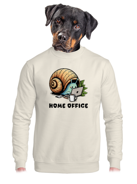 Slimákov home office unisex mikina bez kapucne Off White