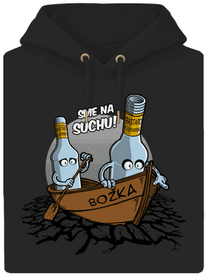 Na suchu unisex mikina premium Dark Black