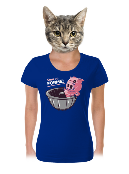 Vo forme dámske tričko Royal Blue Mal