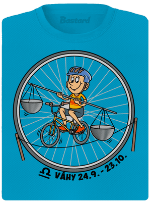 Cyklistický horoskop: Váhy dámske športové tričko Blue Atol