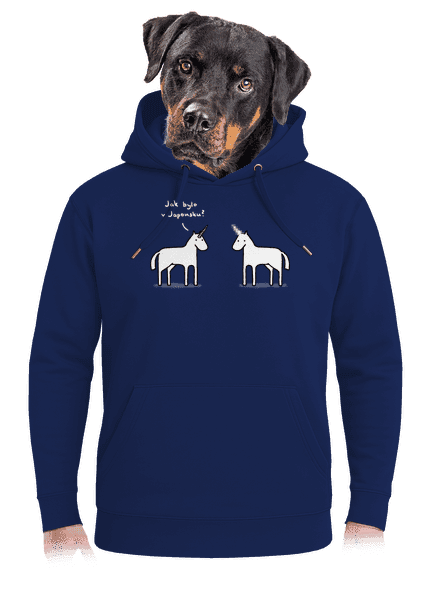 Pornorožec unisex mikina premium Navy