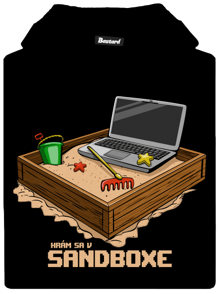 Sandbox detská mikina klokanka Black