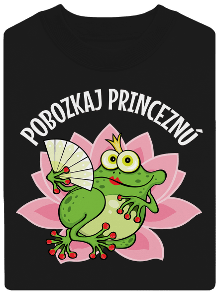 Pobozkaj princeznú a princa unisex mikina bez kapucne Black