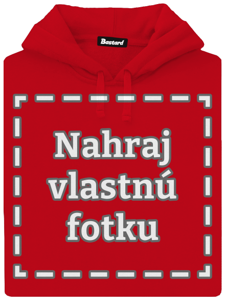 Vlastná potlač pánska mikina klokanka Red