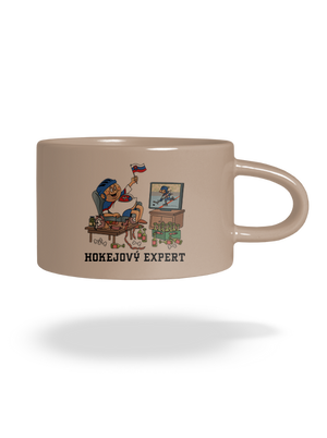 Hokejový expert hrnček makronka Brown Macaron