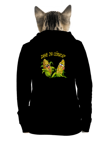 Zase jsi ožratá? dámska mikina na zips Black