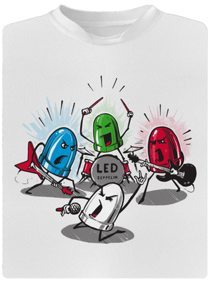 Led Zeppelin detské športové tričko White