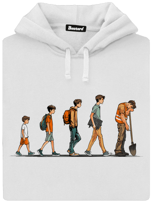 Evolúcia študenta dámska mikina klokanka White