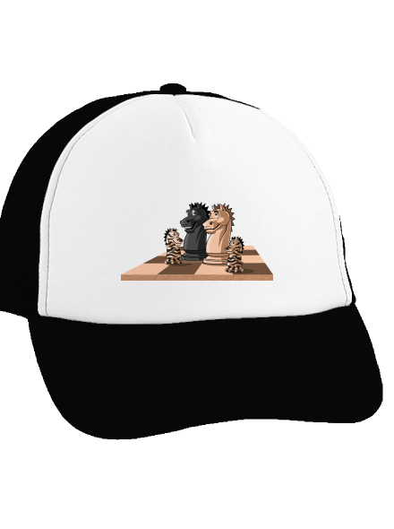 Šachová rodina šiltovka truckerka Black cap