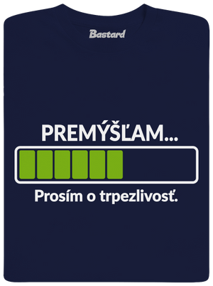 Premýšľam pánske tričko Navy