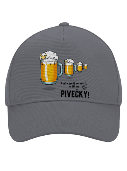 Pivečka šiltovka baseballka Graphite grey