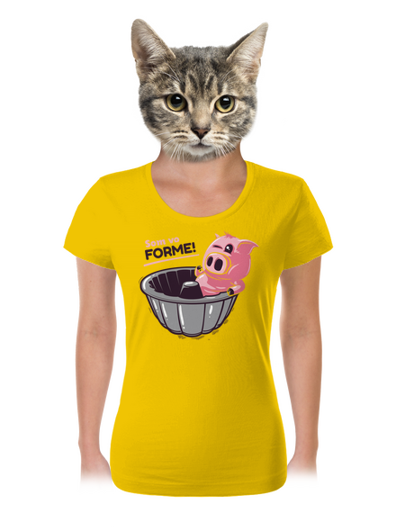 Vo forme dámske tričko Yellow