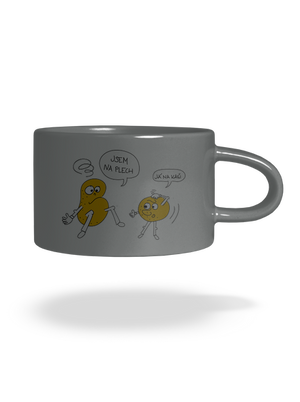 Opité zemiaky hrnček makronka Grey Macaron