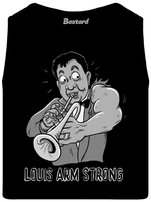 Louis Armstrong pánske tielko Black