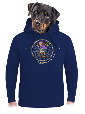 Cyklistický horoskop: Škorpión unisex mikina premium Navy