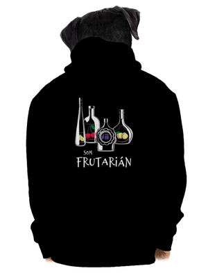 Frutarián pánska mikina na zips Black