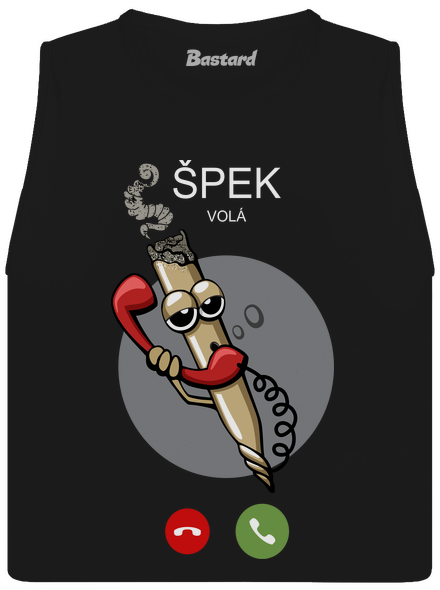 Špek volá dámske tielko voľné Black