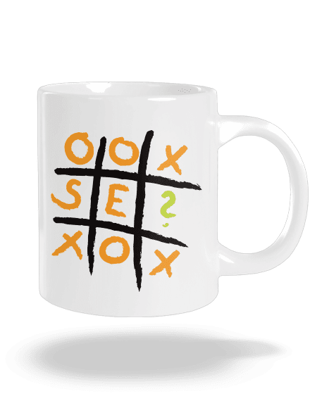 Piškvorky veľký hrnček White