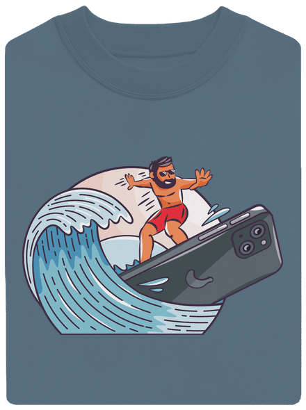 Som surfer unisex mikina bez kapucne Nordic Blue