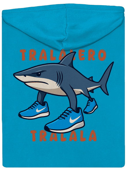 Tralalero Tralala – Italian Brainrot dámska mikina na zips Blue Atol
