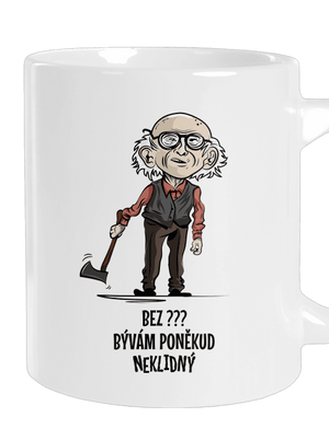 Neklidný - vlastný text veľký hrnček White