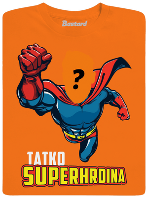 Tatko superhrdina pánske tričko Orange