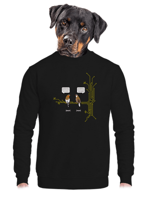 Beep and Peep unisex mikina bez kapucne Black