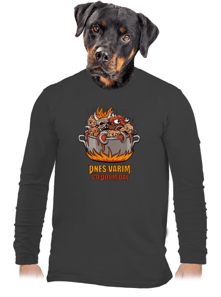 Čo Doom dal pánske dlhý rukáv Dark Grey