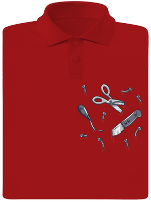 Halloween náradie pánska polokošeľa Red Mal