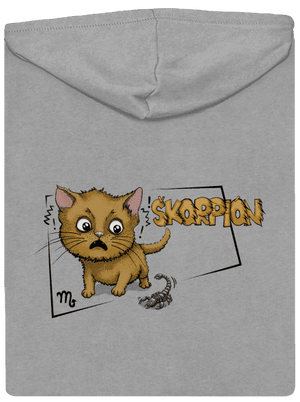 Mačací horoskop: Škorpion pánska mikina na zips Light Melange
