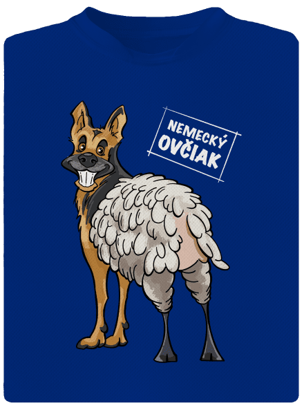 Nemecký ovčiak pánske športové tričko Royal Blue Mal