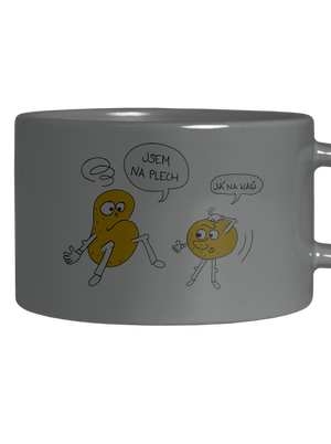 Opité zemiaky hrnček makronka Grey Macaron