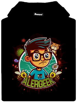 Alergeek pánska mikina klokanka Black