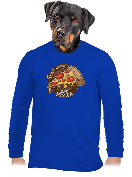 Pizza pánske dlhý rukáv Royal Blue