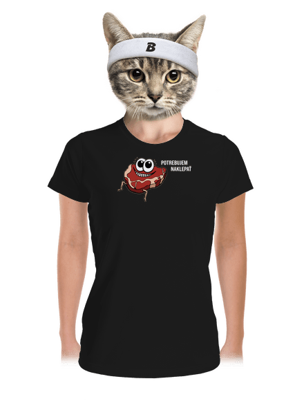 Chceš naklepať? dámske športové tričko Black
