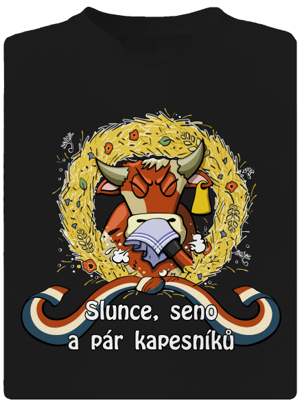 Slunce, seno a pár kapesníků detské športové tričko Black