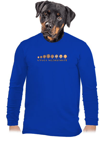 Vývoj nezastavíš pánske dlhý rukáv Royal Blue