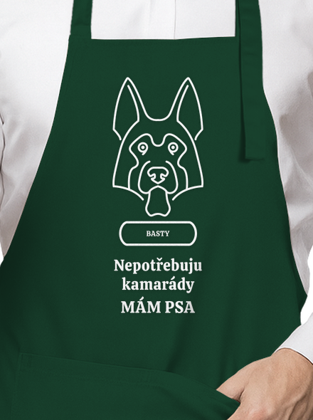 Nemôžem, mám psa zástera Bottle Green