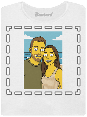 Simpsonovi z vlastnej fotky dámske tričko prémium White